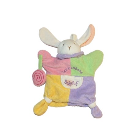 Doudou Marionnette Lapin Les Bonbons Baby Nat (26790)