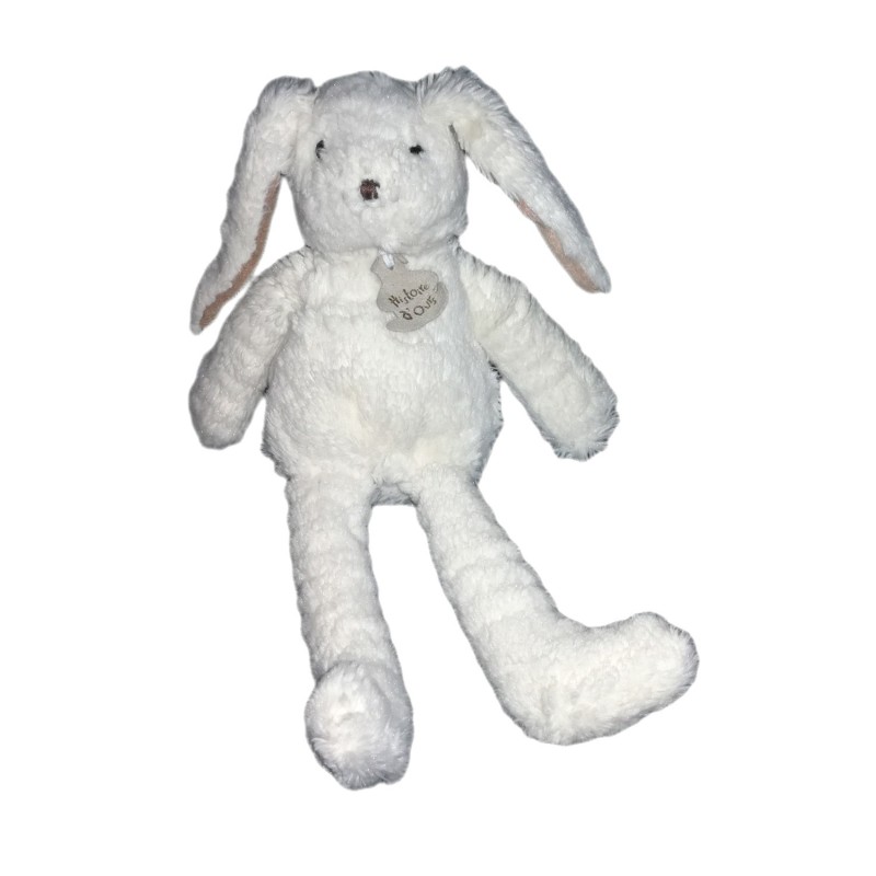 Peluche Doudou Lapin Lapinou blanc 35 cm Histoire d Ours (21269)