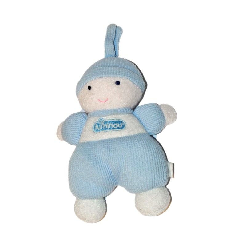 Doudou lutin bleu Luminou Grelot 20 cm (27416)