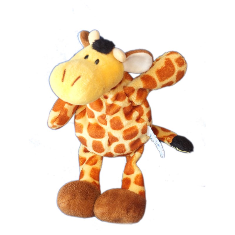 Doudou peluche Girafe jaune marron NICI - H 26 cm (18955)