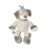 Doudou chien gris bleu train Gaston et Cyril NATTOU 35 cm (27078)