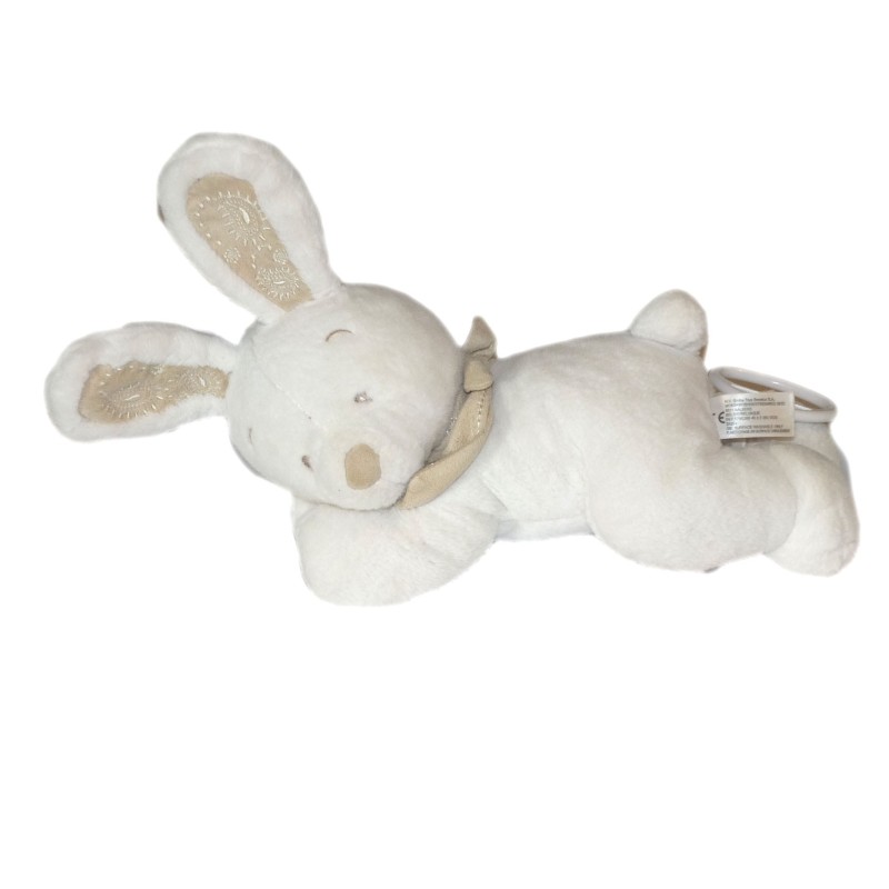 Doudou Lapin blanc musical bandana Bandana Foulard beige Simba Toys Nicotoy (26651)