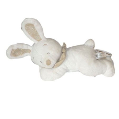 Doudou Lapin blanc musical bandana Bandana Foulard beige Simba Toys Nicotoy (26651)