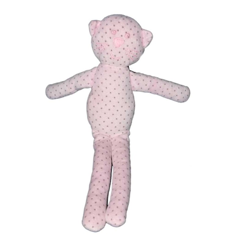 Doudou Chat rose Bout'chou Monoprix (15543)