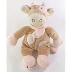 NOUKIES Doudou Vache Lola rose beige 28 cm (22686)