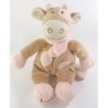 NOUKIES Doudou Vache Lola rose beige 28 cm (22686)