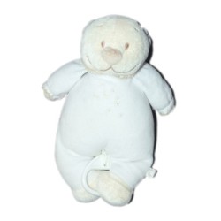 Doudou Peluche musicale Ours blanc Tonton Noukies Lune étoiles 24 cm (16537)
