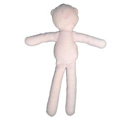 Doudou velours Lapin rose - PETIT BATEAU - H 32 cm (14034)