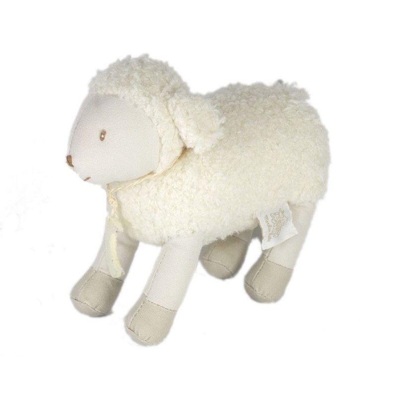 Doudou Peluche Mouton blanc beige lune Moulin Roty 18 cm (17426)