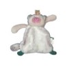 Doudou plat Chacha chat MOULIN ROTY Les Pachats mauve et vert 22 cm (19870)