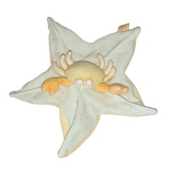 Doudou plat crabe jaune bleu vert - MOULIN ROTY Etoile (24363)
