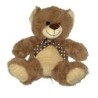 Peluche Ours marron assis Noeud Pois blancs 25 cm Max & Sax (23463)