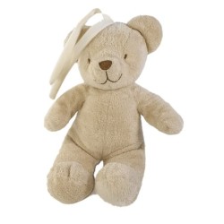 Peluche Musicale doudou Ours beige orange 30 cm Carrefour Tex Baby (24121)