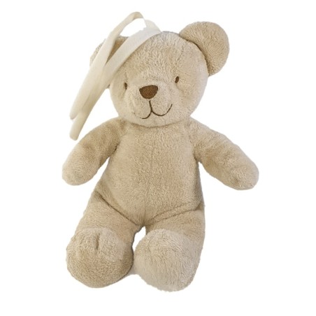 Peluche Musicale doudou Ours beige orange 30 cm Carrefour Tex Baby (24121)