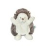 Doudou marionnette Herisson blanc marron TEX carrefour (27957)