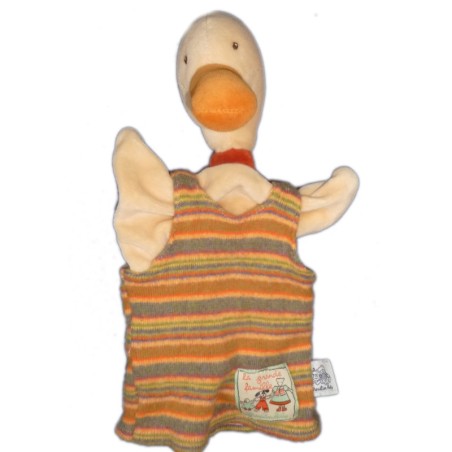 Doudou Marionnette CANARD Oie - MOULIN ROTY - La Grande Famille - H 28 cm (4902)
