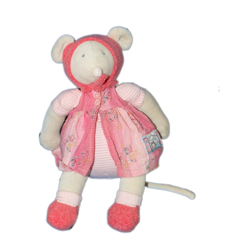 MOULIN ROTY - Doudou SOURIS Lila Patachon - H 28 cm  (10649)