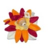 DOUDOU ET COMPAGNIE - OURS pétales Fushia rouge orange jaune (11429)