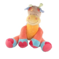 Peluche Grand modèle assis 42 cm Doudou Girafe Nattou Oasis (19408)
