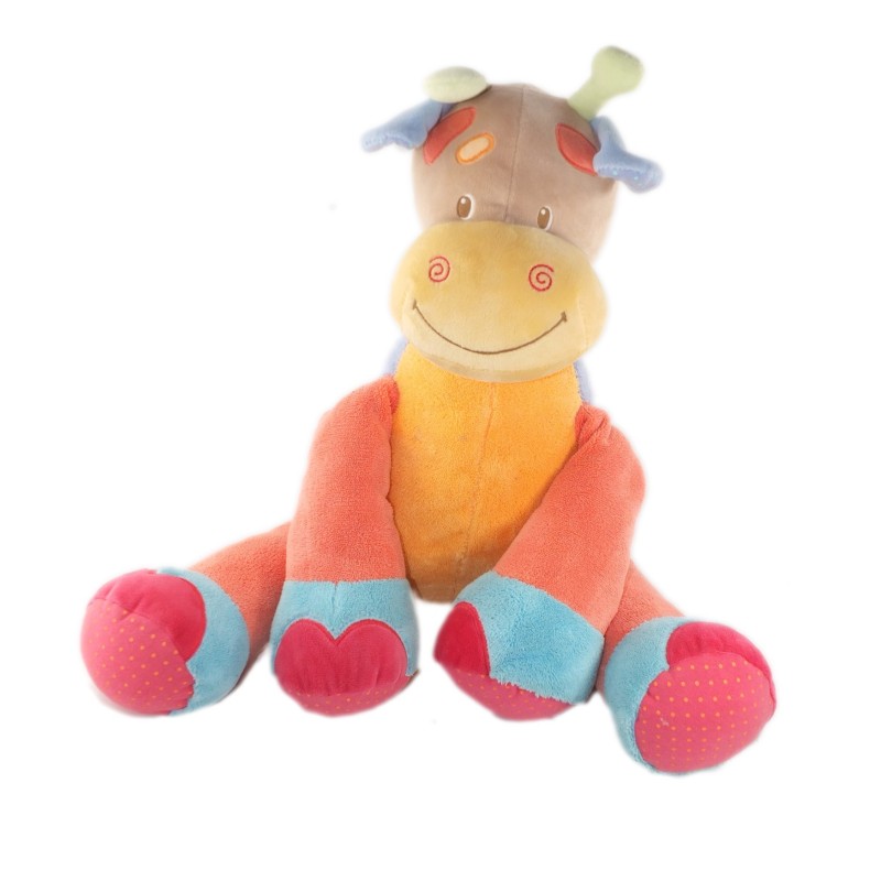 Peluche Grand modèle assis 42 cm Doudou Girafe Nattou Oasis (19408)
