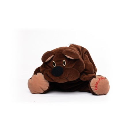 Peluche chien marron Fisher Price 45 cm 1993 (28447)