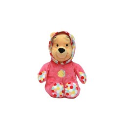Peluche Winnie L'Ourson pyjama Grenouillere Rose abeille 32 Cm - Doudou Disney (28291)