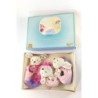 Coffret Doudou rose mauve Mes premiers chaussons Baby nat  BN315 (20848)