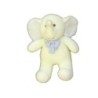 Doudou Peluche ELEPHANT jaune bleu - LUMINOU Jemini - H 26 cm (7106)