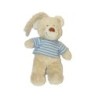 Peluche musicale doudou Ours beige Tex t shirt bleu rayures 30 cm (28049)