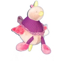 Doudou peluche musicale Poule 24 cm Les cousin Moulin Roty (19429)