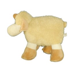 GRANDE PELUCHE DOUDOU MOUTON beige marron - MAX ET ET SAX - 60 CM X 50 CM (7612)