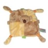 Doudou plat ours beige marron jaune Dodo d'Amour MGM (24262)
