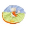 MOULIN ROTY Doudou plat rond Nestor et Capucine vert orange (25698)