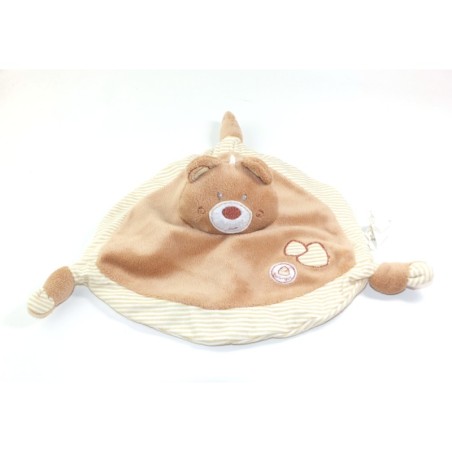 BERLINGOT Doudou plat ours marron beige  (25712)
