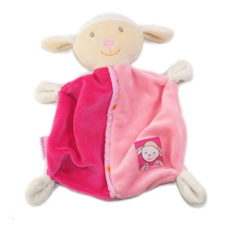 Doudou Plat Mouton Agneau rose BABYDREAM (25854)