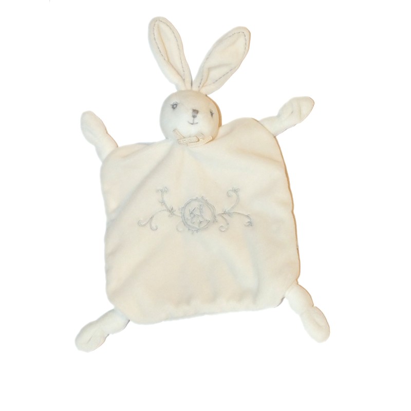 Kaloo Doudou plat Lapin blanc Perle (26849)