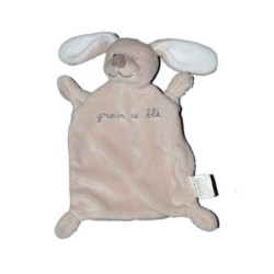 Doudou plat Lapin beige Grain de Blé Zannier (15502)