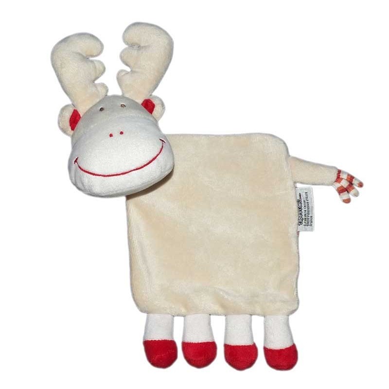 TAPE A L'OEIL - Doudou plat Renne beige TAO (15603)