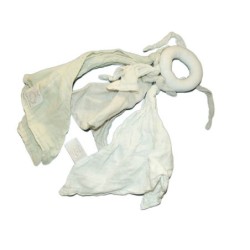 DOUDOU ET COMPAGNIE doudou Lange Poignée Taupe blanc DC2368 (16301)
