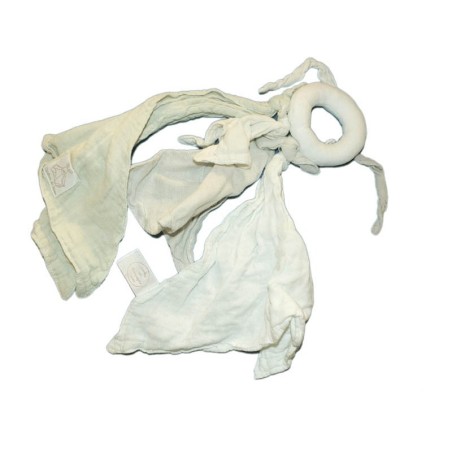 DOUDOU ET COMPAGNIE doudou Lange Poignée Taupe blanc DC2368 (16301)