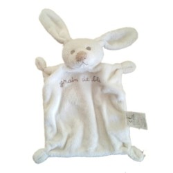 Doudou Plat Lapin blanc Grain de Blé - Zannier (12780)