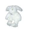 Peluche Doudou Lapin Blanc Absorba Longs poils Foulard H 20 cm Ultra doux (12836)