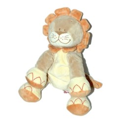 Doudou peluche LION Beige BENGY - H 23 cm assis (11114)