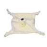 Doudou plat CHEVAL jaune saumon clair - BABOU - 4 noeuds - Revers tissu (10697)