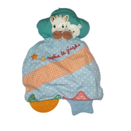 Doudou plat bleu Sophie La Girafe Anneau dentition (24048)