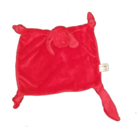 Doudou plat chien rouge DPAM Du Pareil au Meme 4 noeuds (21699)