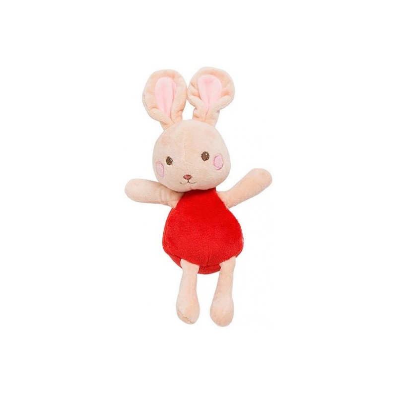 Doudou lapin rouge et rose SERGENT MAJOR 26 cm (21379)