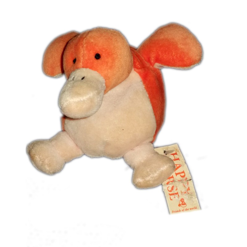 Petit doudou peluche Canard orange 12 cm HAPPY HORSE (21437)