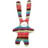 Doudou plat Lapin rayures multicolores rouge Catimini 28 cm (21760)