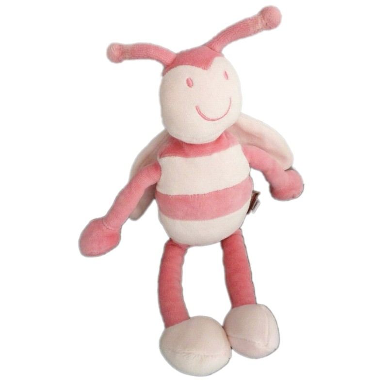 Doudou abeille Papillon rose Marese 30 cm (22207)